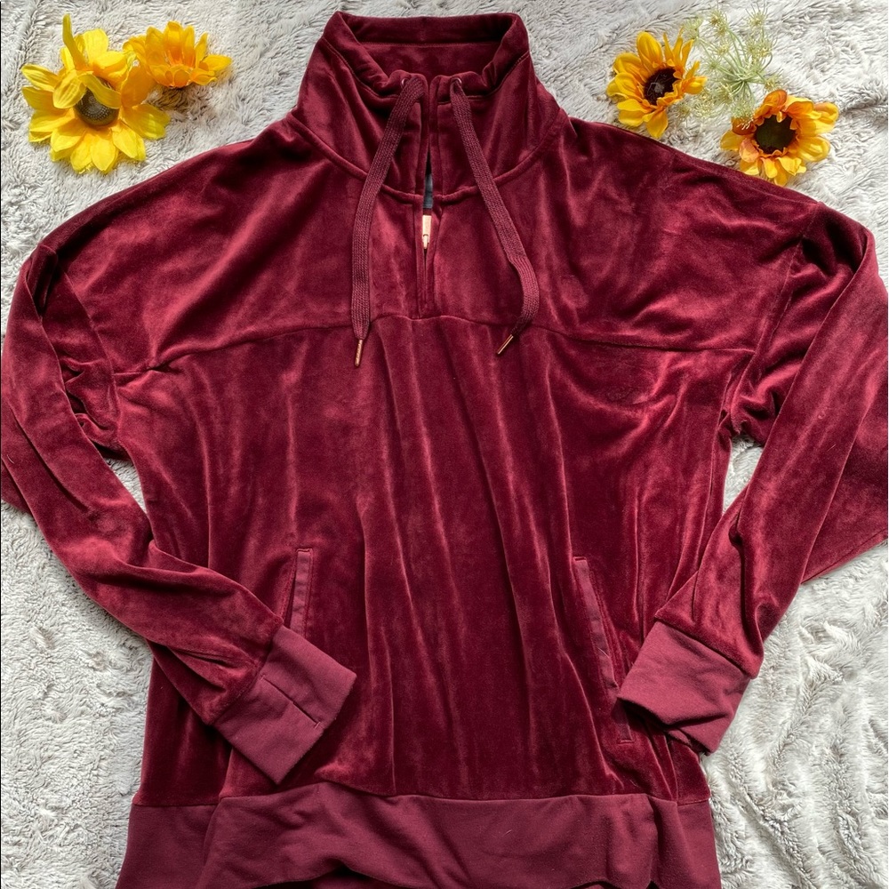 C9 by Champion Cranberry Red Velvet Women’s Quarter Zip Size XL